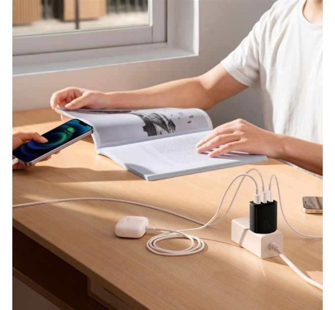 Зарядний пристрій Baseus Compact Charger 3U Black (CCXJ020101)