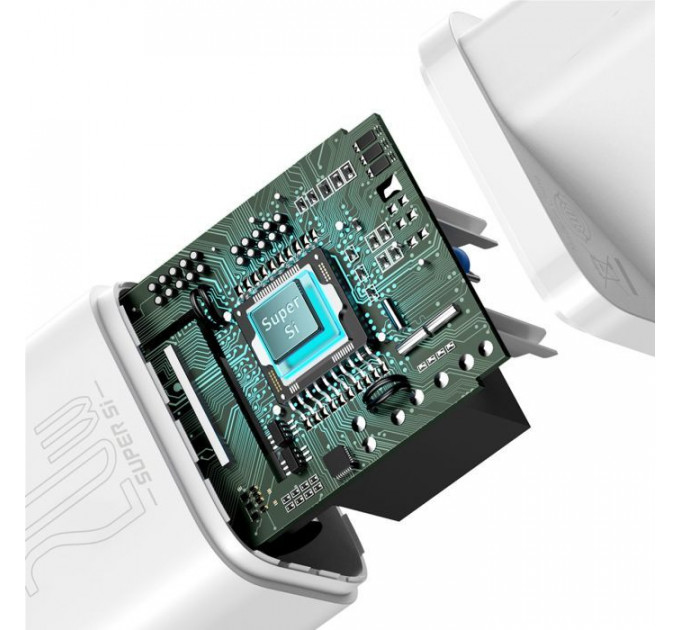 Зарядний пристрій Baseus Super Si Quick Charger 1C 20W EU White (CCSUP-B02)