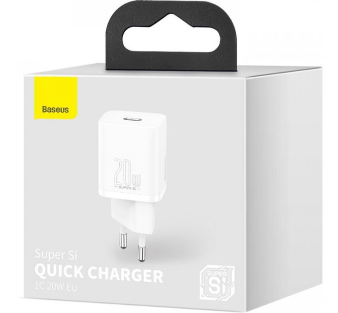 Зарядний пристрій Baseus Super Si Quick Charger 1C 20W EU White (CCSUP-B02)
