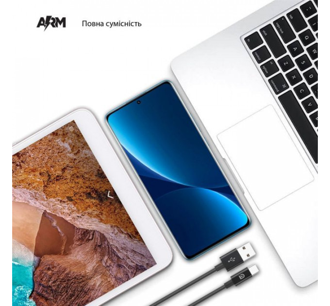 Дата кабель USB 2.0 AM to USB-C 1.0m AMD718B black Armorstandart (ARM64291)
