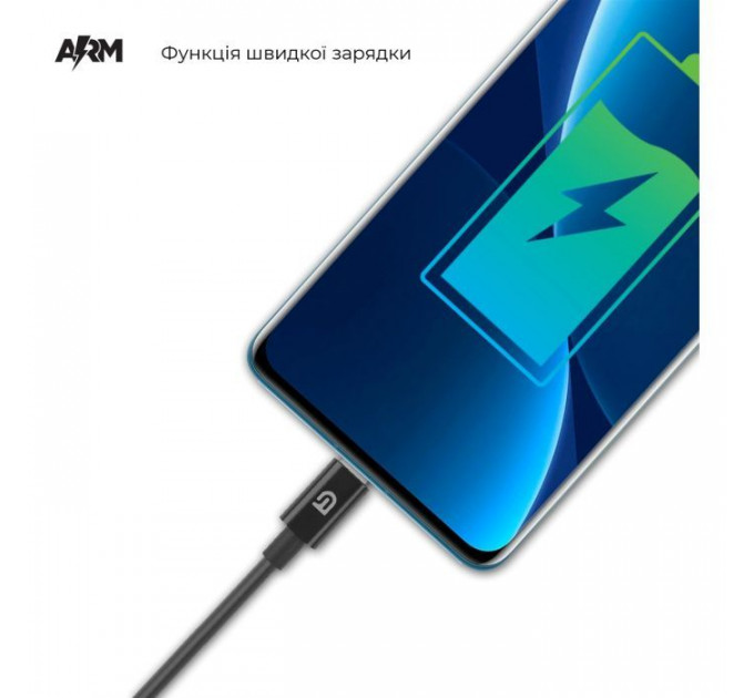 Дата кабель USB 2.0 AM to USB-C 1.0m AMD718B black Armorstandart (ARM64291)