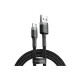 Дата кабель USB 2.0 AM to USB-C 3.0m 2A Gray-Black Baseus (CATKLF-UG1)