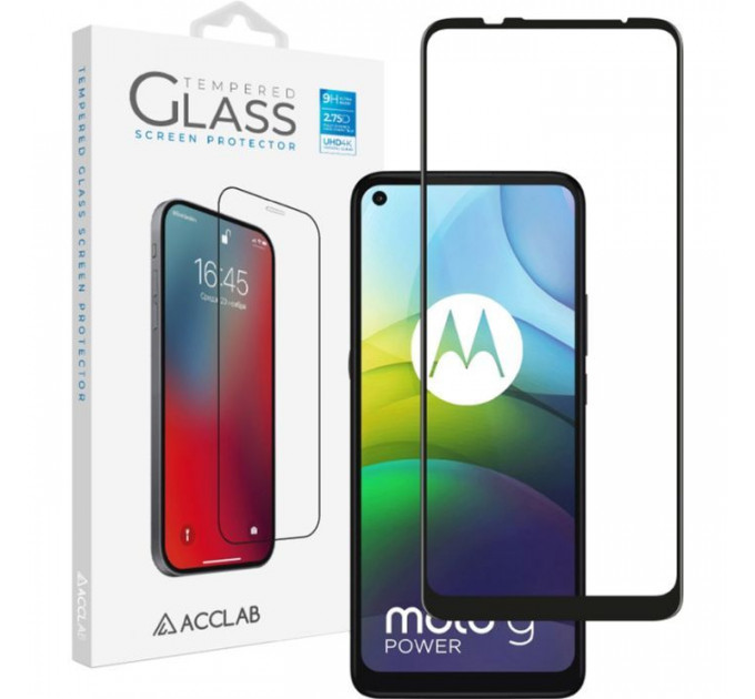 Скло захисне ACCLAB Full Glue MOTO G9 Power (1283126513244)