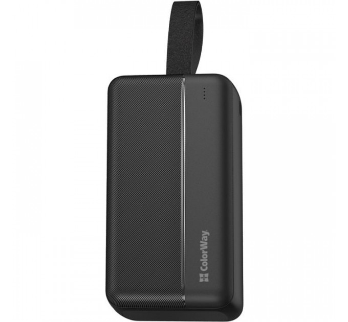 Батарея універсальна ColorWay 30 000 mAh High-power 2 PD\/20W, QC\/3.0, USB-C\/Micro-USB (CW-PB300LPC2BK-PD)