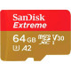 Карта пам/'яті SanDisk 64GB microSD class 10 UHS-I Extreme For Action Cams and Dro (SDSQXAH-064G-GN6AA)