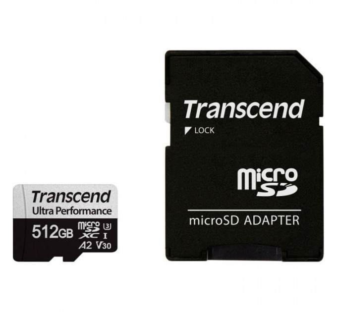 Карта пам/'яті Transcend 512GB microSDXC class 10 UHS-I U3 A2 (TS512GUSD340S) Карта пам/'яті Transcend 512GB microSDXC class 10 UHS-I U3 A2 (TS512GUSD340S)