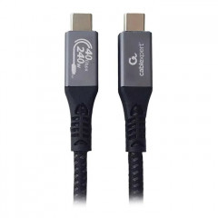 Дата кабель USB-C to USB-C 1.5m USB4 40Gbps\/240W(48V5A)\/8K60Hz Cablexpert (CCBP-USB4-CMCM240-1.5M)
