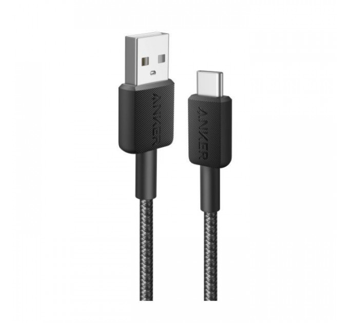 Дата кабель USB 2.0 AM to USB-C 0.9m 322 Black Anker (A81H5G11)