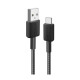 Дата кабель USB 2.0 AM to USB-C 0.9m 322 Black Anker (A81H5G11)