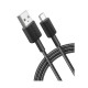 Дата кабель USB 2.0 AM to USB-C 0.9m 322 Black Anker (A81H5G11)