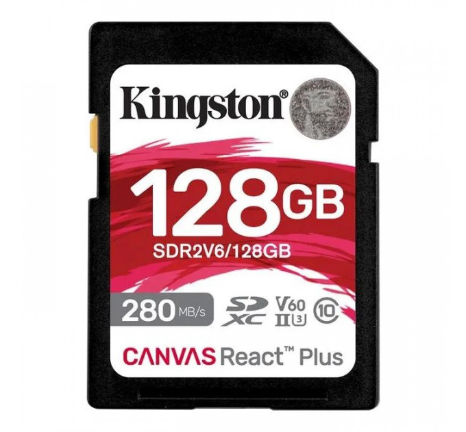 Карта памяти Kingston 128GB SDXC 10 UHS-II U3 Canvas React Plus (SDR2V6\/128GB) Карта памяти Kingston 128GB SDXC 10 UHS-II U3 Canvas React Plus (SDR2V6\/128GB)