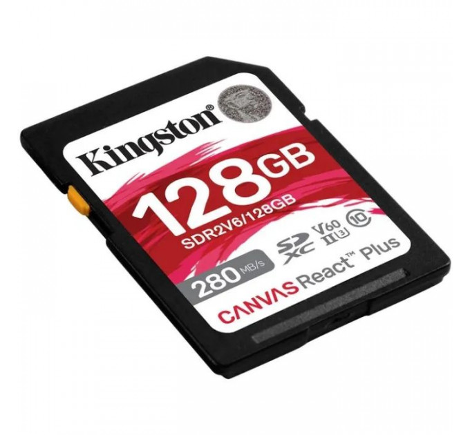 Карта памяти Kingston 128GB SDXC 10 UHS-II U3 Canvas React Plus (SDR2V6\/128GB)