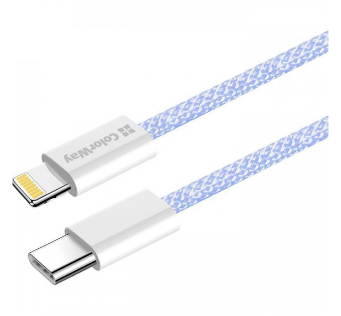Дата кабеля USB-C to Lightning 1.0m 27W фиолетовый ColorWay (CW-CBPDCL061-PU)