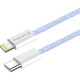 Дата кабеля USB-C to Lightning 1.0m 27W фиолетовый ColorWay (CW-CBPDCL061-PU)