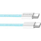 Дата кабель USB-C to USB-C 1.0m 60W 3.0А blue ColorWay (CW-CBPDCC061-BL)