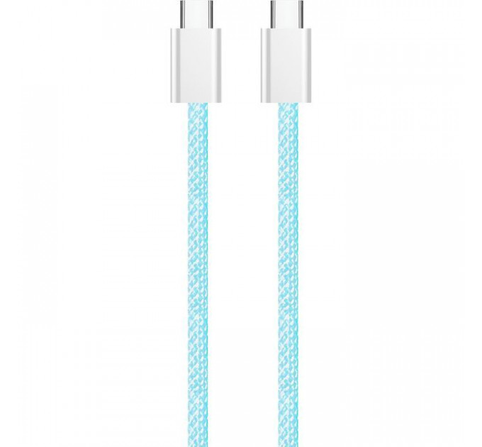 Дата кабель USB-C to USB-C 1.0m 60W 3.0А blue ColorWay (CW-CBPDCC061-BL)