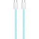 Дата кабель USB-C to USB-C 1.0m 60W 3.0А blue ColorWay (CW-CBPDCC061-BL)