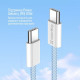 Дата кабель USB-C to USB-C 1.0m 60W 3.0А blue ColorWay (CW-CBPDCC061-BL)