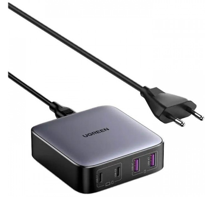 Зарядное устройство для Ugreen 4xUSB 65W (2хUSB-C+2xUSB-A) Gan CD327 (90747)