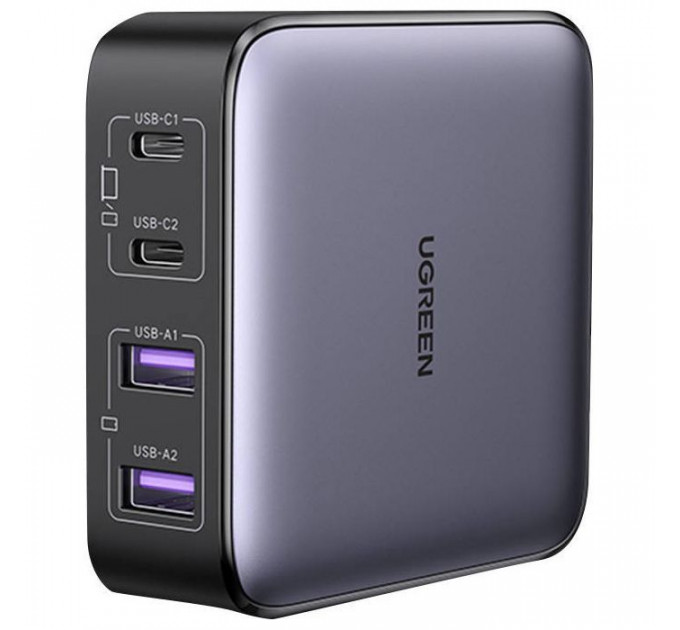 Зарядное устройство для Ugreen 4xUSB 65W (2хUSB-C+2xUSB-A) Gan CD327 (90747)