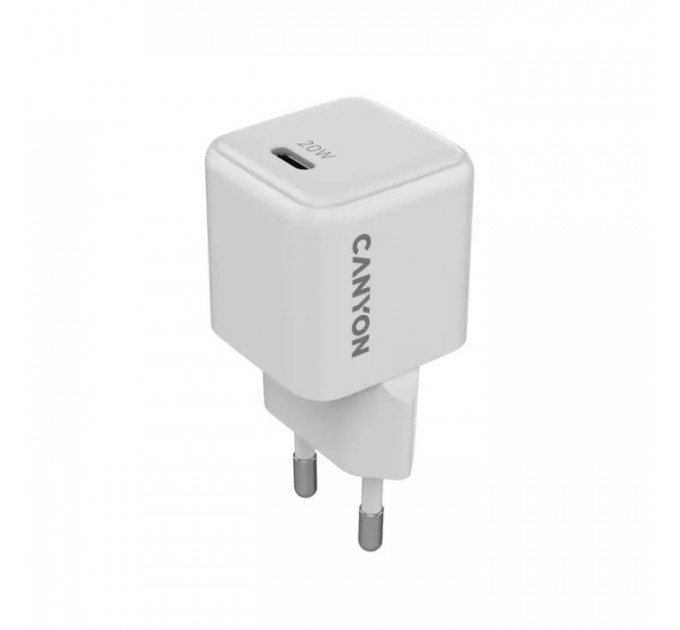 Зарядное устройство для Canyon CU20C GaN 20W 1xPD EU White (CNS-CUW20C) Зарядное устройство для Canyon CU20C GaN 20W 1xPD EU White (CNS-CUW20C)