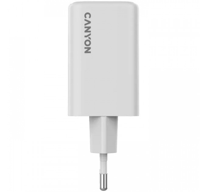 Зарядное устройство для Canyon CU65ACC GaN 65W 2xPD 1xQC EU White (CNS-CUW65ACC)