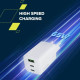Зарядное устройство для Canyon CU65ACC GaN 65W 2xPD 1xQC EU White (CNS-CUW65ACC)