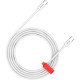 Дата кабель USB-C to USB-C 2.0m CC100AB 100W Braided White Canyon (CND-CC100AB20W)