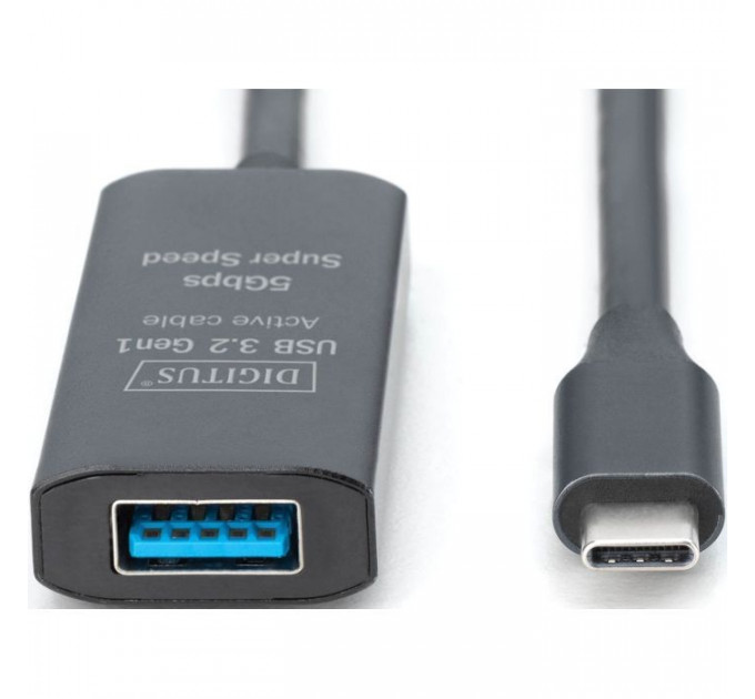 Дата кабель USB 3.2 AF to USB-C 10.0m Gen1 Active 5G Digitus (DA-73111)