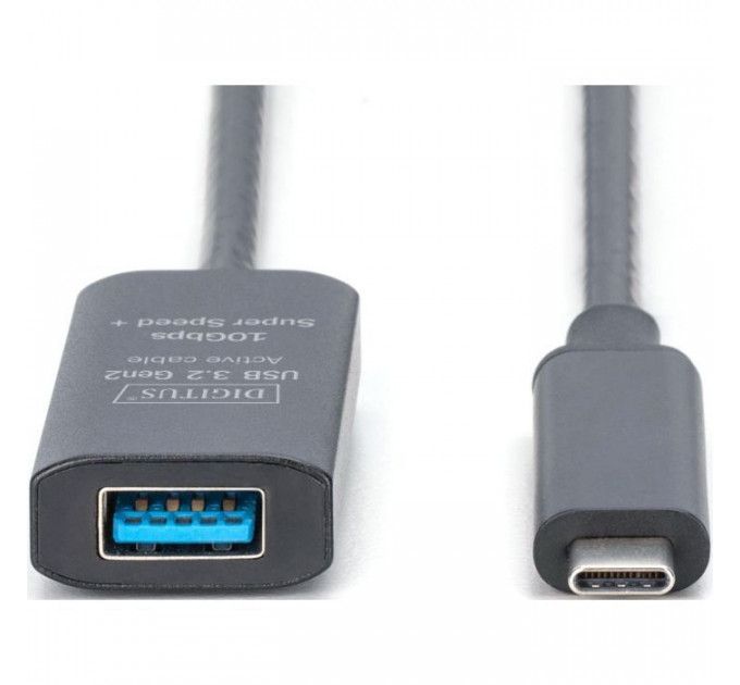 Дата кабель USB 3.2 AF to USB-C 5.0m Gen2 Active 10G Digitus (DA-73113)