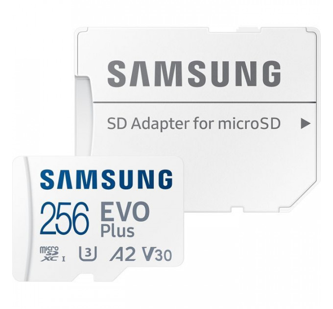 Карта памяти Samsung 256GB microSD 10 UHS-I U3 V30 A2 EVO Plus (MB-MC256SA\/EU) Карта памяти Samsung 256GB microSD 10 UHS-I U3 V30 A2 EVO Plus (MB-MC256SA\/EU)