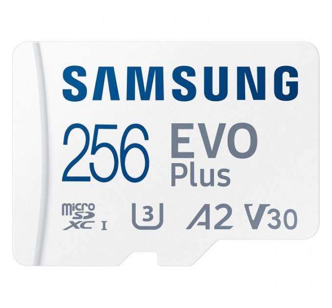 Карта памяти Samsung 256GB microSD 10 UHS-I U3 V30 A2 EVO Plus (MB-MC256SA\/EU)