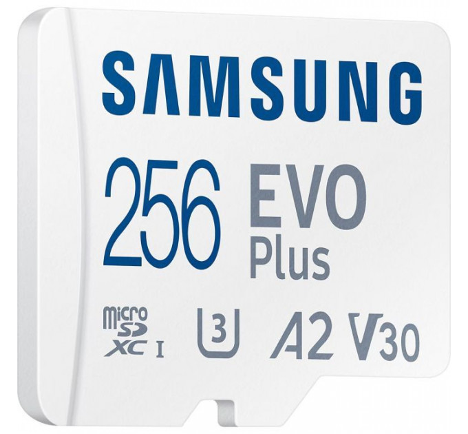 Карта памяти Samsung 256GB microSD 10 UHS-I U3 V30 A2 EVO Plus (MB-MC256SA\/EU)