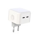 Зарядний пристрій XO QC 3.0 L102 35W\/2 USB-C + cable Lightning NB113 White (XO-L102i-WH)