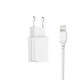 Зарядний пристрій XO L35D 2USB \/ 2.1А + Lightning white (XO-L35-LGHT)
