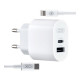 Зарядний пристрій XO L97 (1Type-C\/1USB\/2.4A) + Type-C - Lightning White (XO-L97-LG)