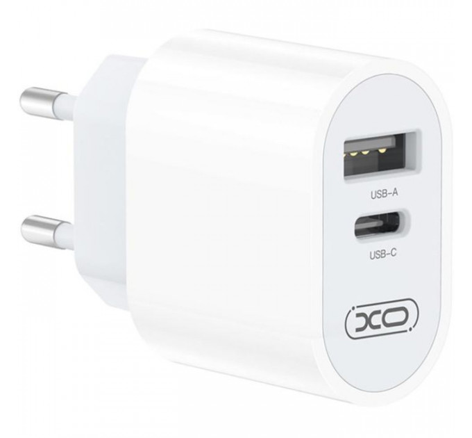 Зарядное устройство для XO L97 (1Type-C\/1USB\/2.4A) + Type-C - Lightning White (XO-L97-LG)