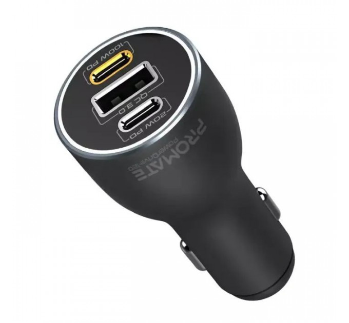 Зарядное устройство Promate 2xUSB-C+USB-A (powerdrive-120.black) Зарядное устройство Promate 2xUSB-C+USB-A (powerdrive-120.black)