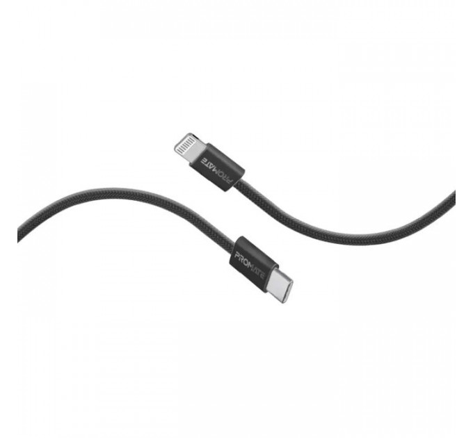 Дата кабель USB-C to Lightning 1.2m Promate (ecoline-ci120.black)
