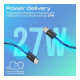 Дата кабель USB-C to Lightning 1.2m Promate (ecoline-ci120.black)