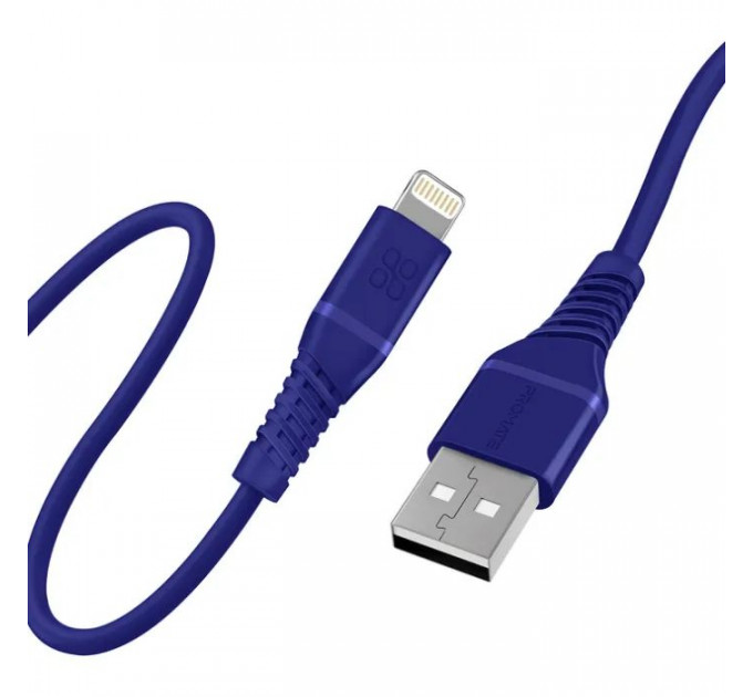 Дата кабель USB 2.0 AM to Lightning 1.2m blue Promate (powerline-ai120.blue)