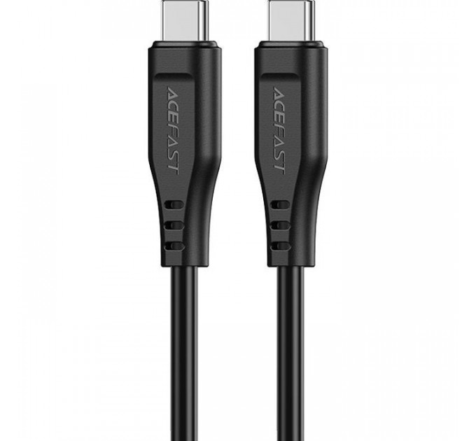 Дата кабель USB-C to USB-C 1.2m 3A TPE C3-03 Black Acefast (6974316280842)