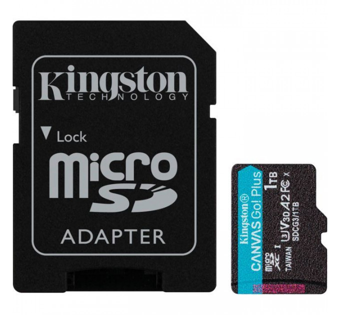 Карта пам/'яті Kingston 1TB microSDXC сlass 10 UHS-I U3 V30 A2 Canvas Go Plus G4 (SDCG4\/1TB) Карта пам/'яті Kingston 1TB microSDXC сlass 10 UHS-I U3 V30 A2 Canvas Go Plus G4 (SDCG4\/1TB)