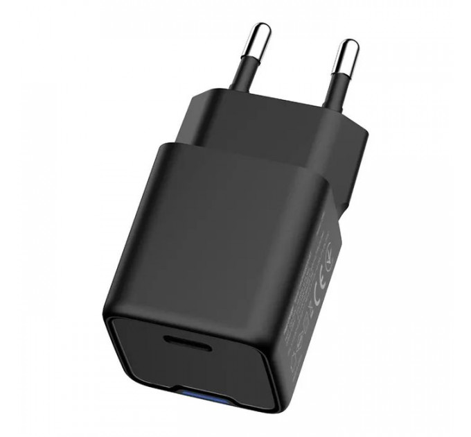 Зарядний пристрій ColorWay GaN Mini 25W PD Port PPS USB-C black (CW-CHS052PD-BK)