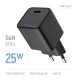 Зарядний пристрій ColorWay GaN Mini 25W PD Port PPS USB-C black (CW-CHS052PD-BK)