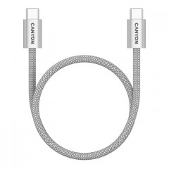 Дата кабель USB-C to USB-C 1.0m 60W Magnet Braided Light Grey Canyon (CND-CCMG60AB15LG)