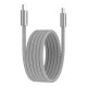 Дата кабель USB-C to USB-C 1.0m 60W Magnet Braided Light Grey Canyon (CND-CCMG60AB15LG)