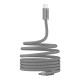 Дата кабель USB-C to USB-C 1.0m 60W Magnet Braided Light Grey Canyon (CND-CCMG60AB15LG)