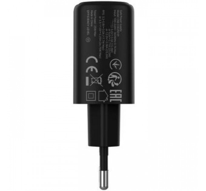 Зарядний пристрій Canyon OnCharge 250 25W 1xPD EU Black (CNE-CHA250-11)
