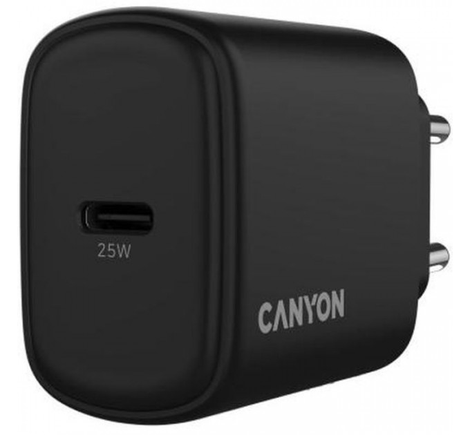 Зарядний пристрій Canyon OnCharge 250 25W 1xPD EU Black (CNE-CHA250-11)
